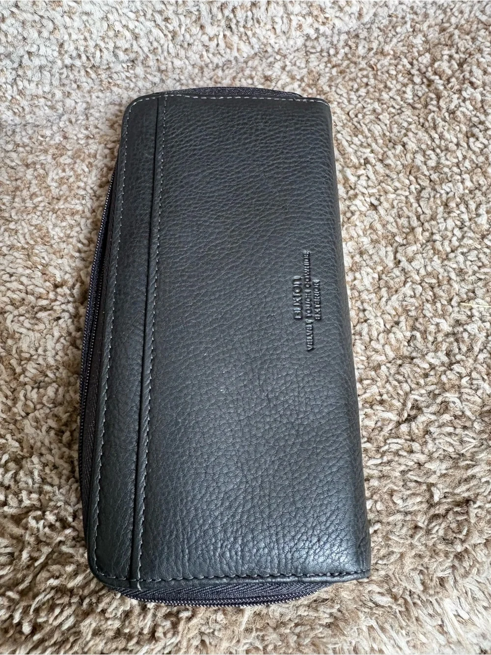 Buxton Black Leather Folded Men’s Wallet with Card Slots